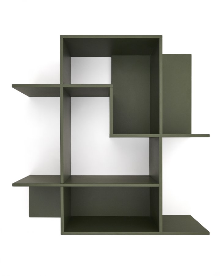 KAVE HOME Ina modulopbygget reol i grnlakeret MDF 80 x 80cm FSC 100%