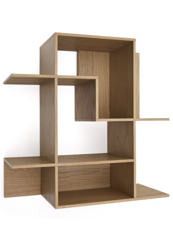 KAVE HOME Ina modulopbygget reol i egefiner med naturlig finish 80 x 80 cm FSC 100%