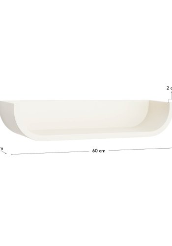 KAVE HOME Salaya hylde i lakeret beige ask lamineret krydsfiner 60 x 12 cm