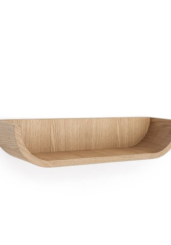 KAVE HOME Salaya ask lamineret krydsfinerhylde i naturlig finish, 60 x 12 cm