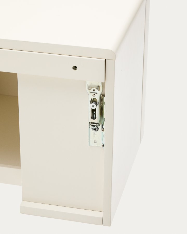 KAVE HOME Salaya badevrelsesmbel i lakeret beige ask lamineret krydsfiner 90 x 45 cm