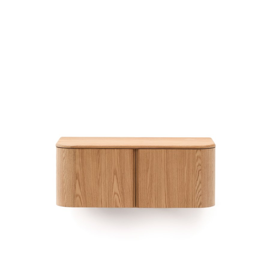 KAVE HOME Salaya ask lamineret krydsfiner badevrelsesskab i naturlig finish, 90 x 45 cm