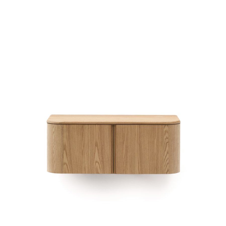 KAVE HOME Salaya ask lamineret krydsfiner badevrelsesskab i naturlig finish, 90 x 45 cm