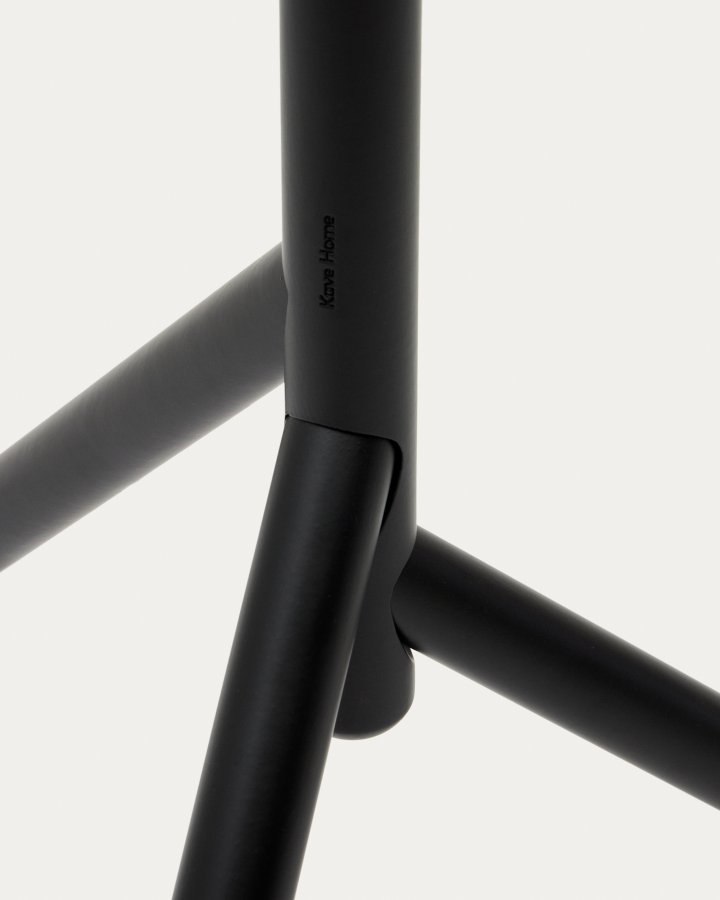 KAVE HOME Nadue knagerkke i massiv bgetr med sort finish 170 cm