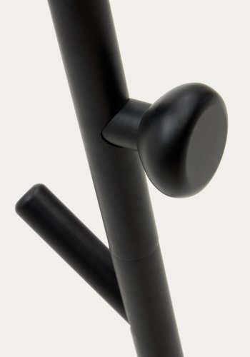 KAVE HOME Nadue knagerkke i massiv bgetr med sort finish 170 cm