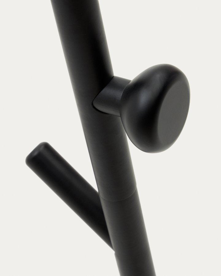 KAVE HOME Nadue knagerkke i massiv bgetr med sort finish 170 cm