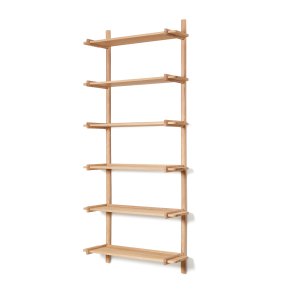 KAVE HOME Sitra modulhylde, 6 massive egetrshylder i naturlig finish, 90 cm, FSC Mix Credit