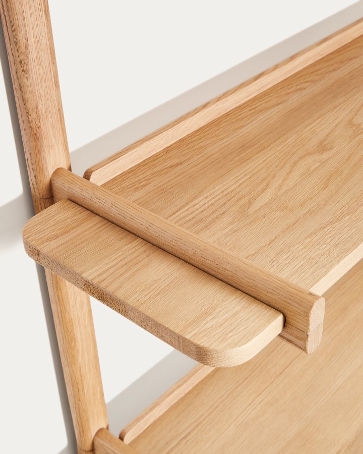 KAVE HOME Sitra modulhylde, 6 massive egetrshylder i naturlig finish, 90 cm, FSC Mix Credit