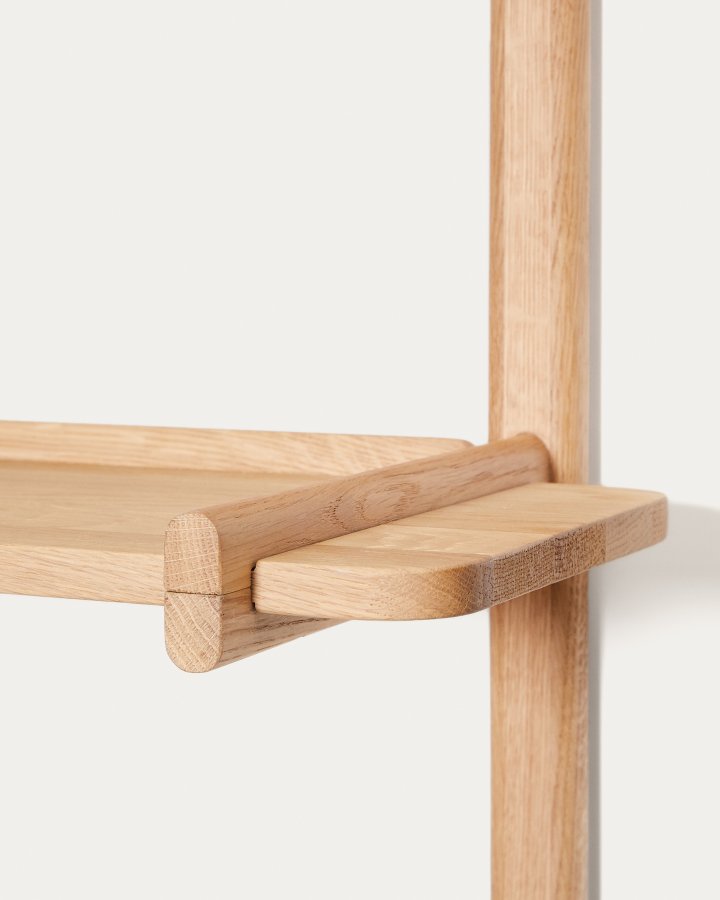 KAVE HOME Sitra modulhylde, 6 massive egetrshylder i naturlig finish, 90 cm, FSC Mix Credit