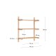 KAVE HOME Sitra modulhylde, 3 massive egetrshylder i naturlig finish, 90 cm, FSC Mix Credit