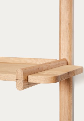 KAVE HOME Sitra modulhylde, 3 massive egetrshylder i naturlig finish, 110 cm, FSC Mix Credit