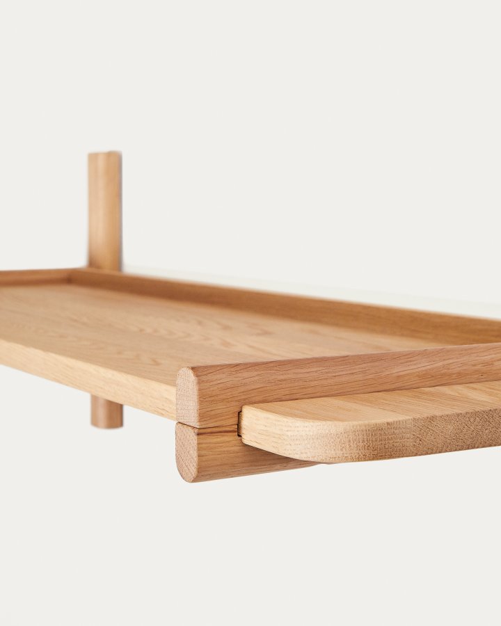 KAVE HOME Sitra modulhylde, 1 massiv egetrshylde i naturlig finish, 90 cm, FSC Mix Credit