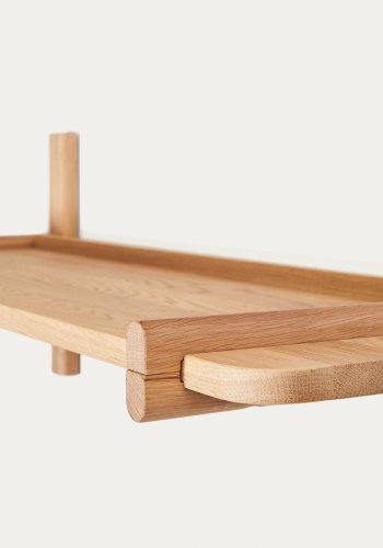 KAVE HOME Sitra modulhylde, 1 massiv egetrshylde i naturlig finish, 110 cm, FSC Mix Credit