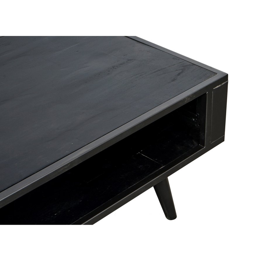 NOVASOLO sofabord, m. hylde - sort tr og jern