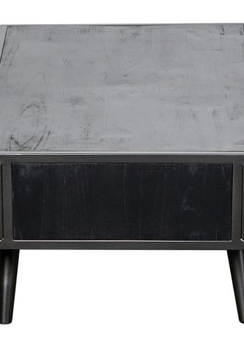 NOVASOLO sofabord, m. hylde - sort tr og jern