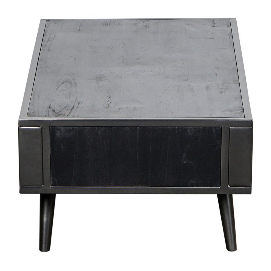 NOVASOLO sofabord, m. hylde - sort tr og jern