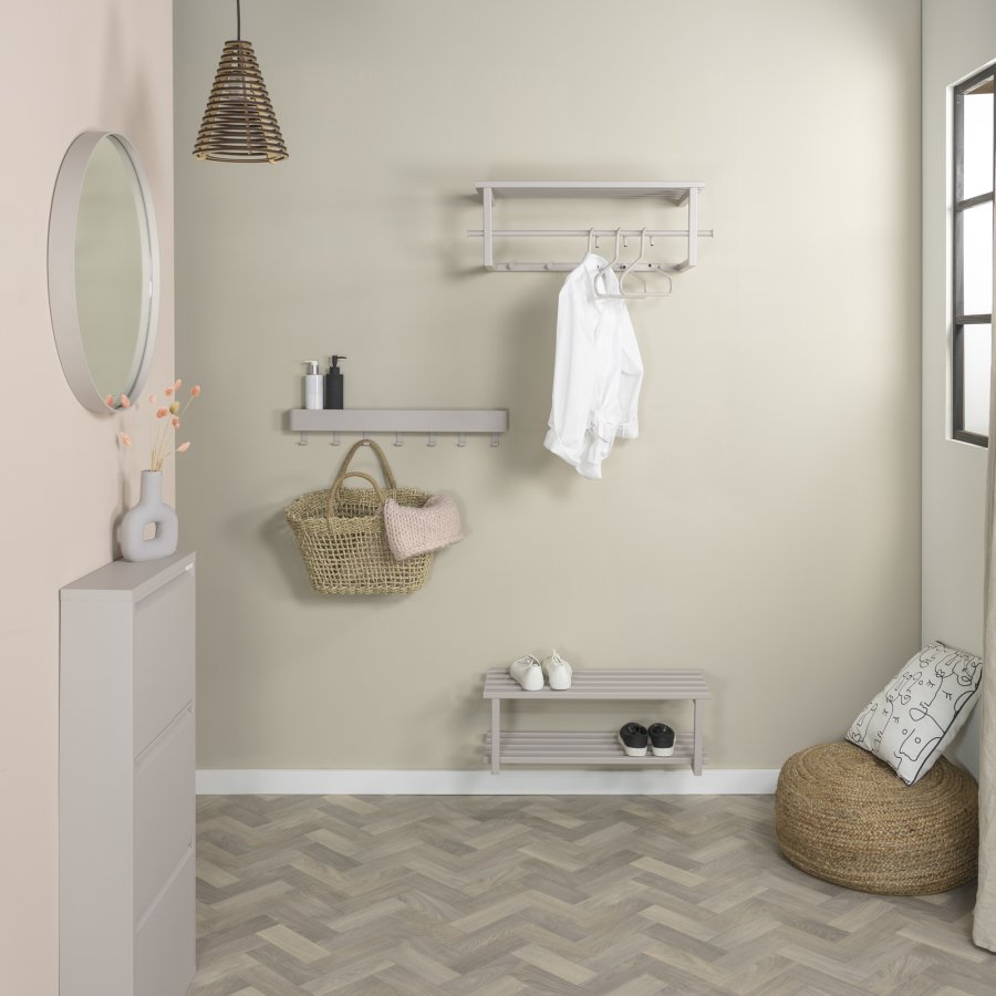 SPINDER DESIGN Marco Color Edition hattehylde, m. 5 knager og 1 bjlestang - silky taupe stl