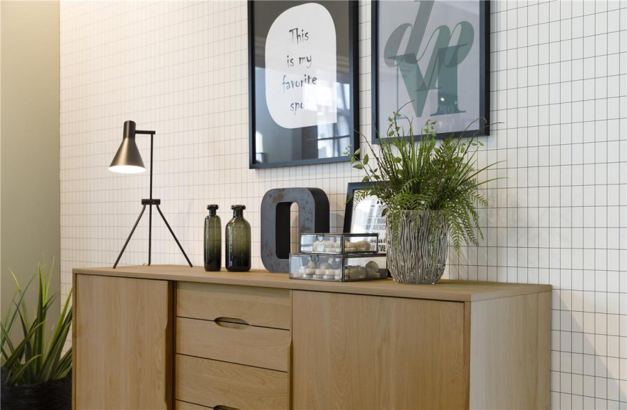 ACT NORDIC Marte sknk - oliebehandlet tr, m. 4 skuffer og 2 lger