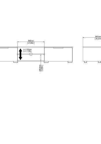 TVILUM Match TV-bord, m. 1 hylde og 2 skuffer - natur folie og plastik (172,7x39,9)