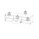 TVILUM Media TV-bord, m. 2 lger og 1 skuffe - hvid folie/spnplade (147.2x39.8)