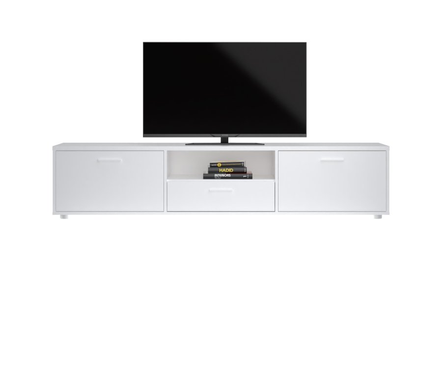 TVILUM Media TV-bord, m. 2 lger og 1 skuffe - hvid folie/spnplade (177.2x39.8)