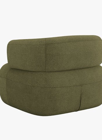 MICADONI Jenny lnestol, m. armln, 1 sde - grn bouclé og sort plast