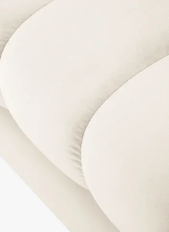 MICADONI Mamaia bnk,, 2 sder, rektangulr - beige fljl og guld metal (62x133x41)