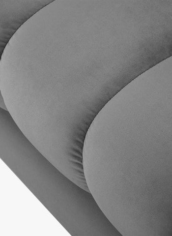 MICADONI Mamaia bnk,, 2 sder, rektangulr - gr fljl og guld metal (62x133x41)