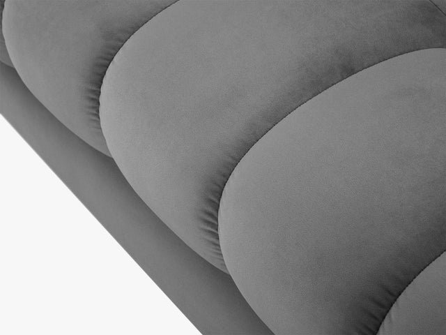 MICADONI Mamaia bnk,, 2 sder, rektangulr - gr fljl og guld metal (62x133x41)