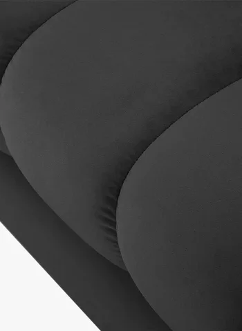 MICADONI Mamaia bnk,, 2 sder, rektangulr - antracitgr fljl og guld metal (62x133x41)