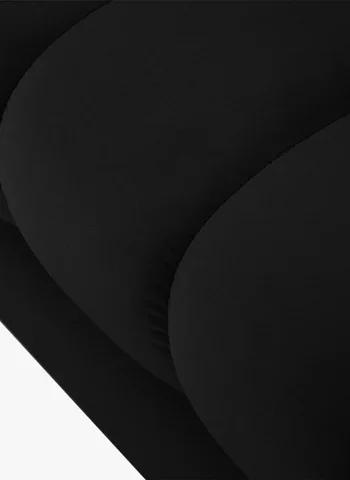 MICADONI Mamaia bnk,, 2 sder, rektangulr - sort fljl og guld metal (62x133x41)