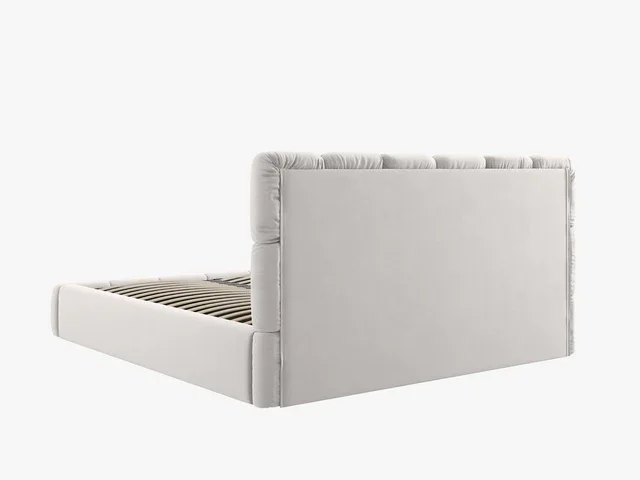 MICADONI Bellis sengeramme, m. sengegavl og lameller - slv fljl og sort plast (220x200x100)