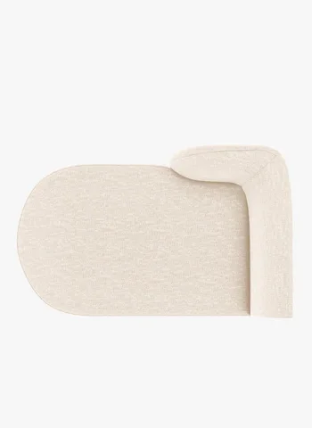 MICADONI Miley chaiselong, venstre - beige chenille og sort plast (150x95x70)