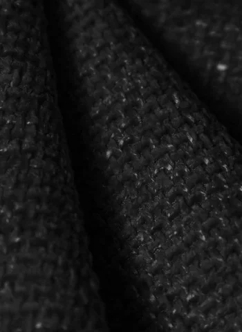 MICADONI Miley chaiselong, venstre - sort chenille og sort plast (150x95x70)