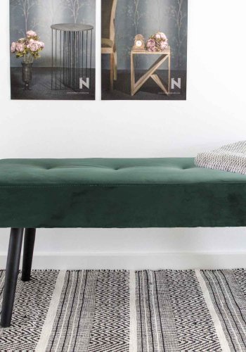 HOUSE NORDIC Skiby bnk - grn velour/sort metal