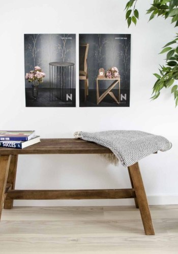 HOUSE NORDIC Caor kurve - flettet cubu rattan, rund, m. hanke (st m. 4)