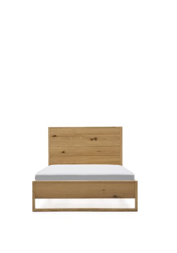 KAVE HOME Alguema sengeramme, m. sengegavl og lamelbund - natur egefiner (90x190)