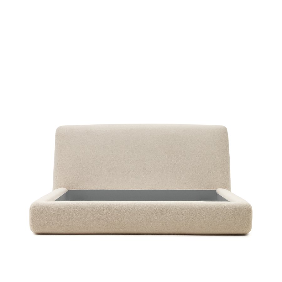 KAVE HOME Martina sengebetrk i ecru bouclé til en 160 x 200 cm madras