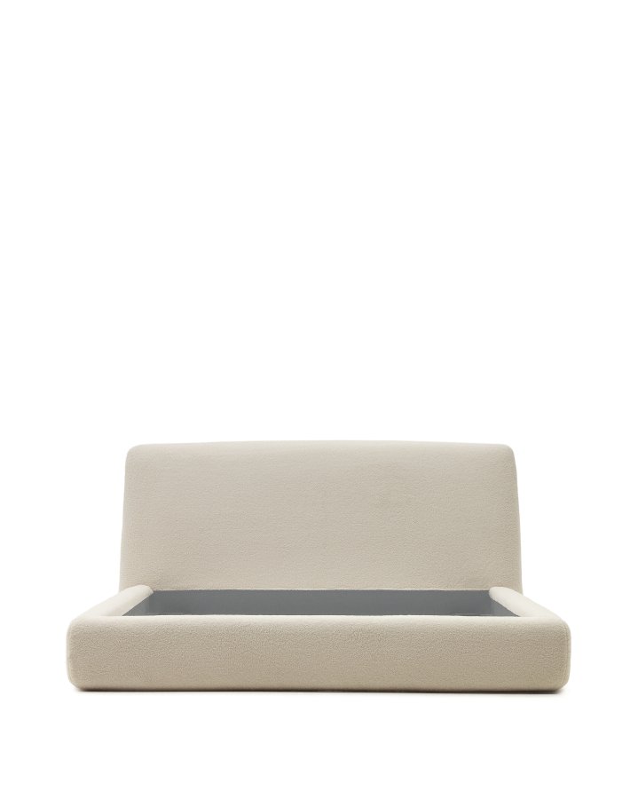 KAVE HOME Martina sengebetrk i ecru bouclé til en 160 x 200 cm madras