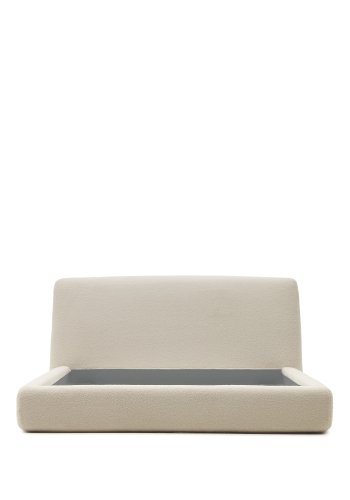 KAVE HOME Martina sengebetrk i ecru bouclé til en 180 x 200 cm madras