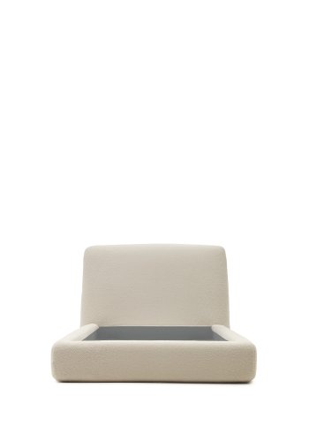 KAVE HOME Martina sengebetrk i ecru bouclé til en 90 x 200 cm madras