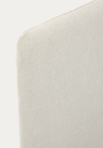 KAVE HOME Perle chenille Valma seng med aftageligt betrk og massiv bgetr ben til en 160 x 200 cm