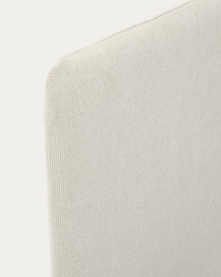 KAVE HOME Perle chenille Valma seng med aftageligt betrk og massiv bgetr ben til en 160 x 200 cm