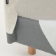 KAVE HOME Perle chenille Valma seng med aftageligt betrk og massiv bgetr ben til en 160 x 200 cm