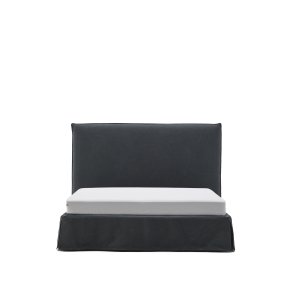 KAVE HOME Jaira seng i antracitgr hr og bomuld med aftageligt betrk til en 160 x 200 cm FSC Mix
