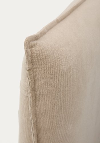 KAVE HOME Jaira seng med aftageligt linned og bomuldsbetrk i taupe til en 160 x 200 cm FSC Mix Credit