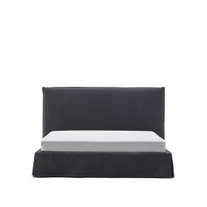 KAVE HOME Jaira seng i antracitgr hr og bomuld med aftageligt betrk til en 180 x 200 cm FSC Mix