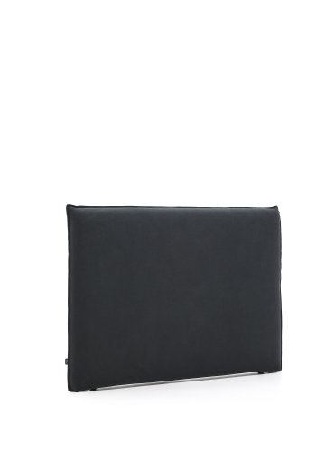 KAVE HOME Jaira sengegavl i antracitgr hr og bomuld med aftageligt betrk til en 160 cm FSC Mix