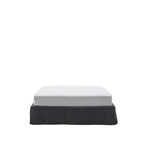 KAVE HOME Antracitgr hr og bomuld Jaira base med aftageligt betrk til en 150 x 190 cm mattre