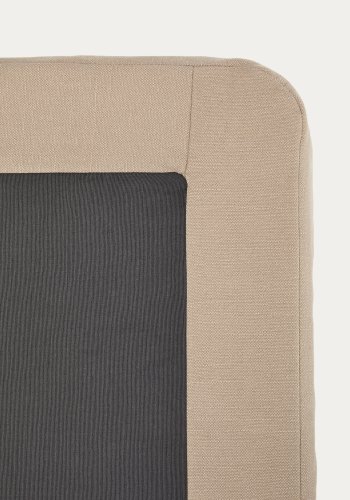 KAVE HOME Jaira base med aftageligt linned og bomuldsbetrk i taupe til en 160 x 200 cm madras